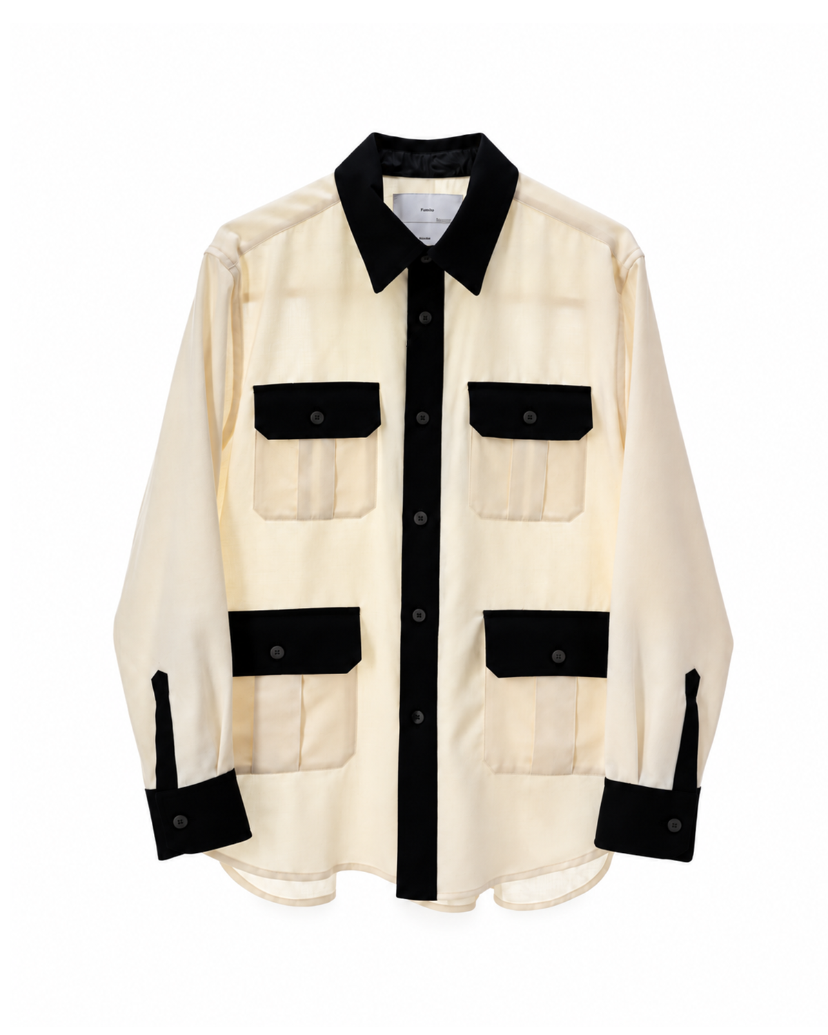 FUMITO GANRYU の Watteau Pleated CHANEL Shirt (Fu16-Sh-01)