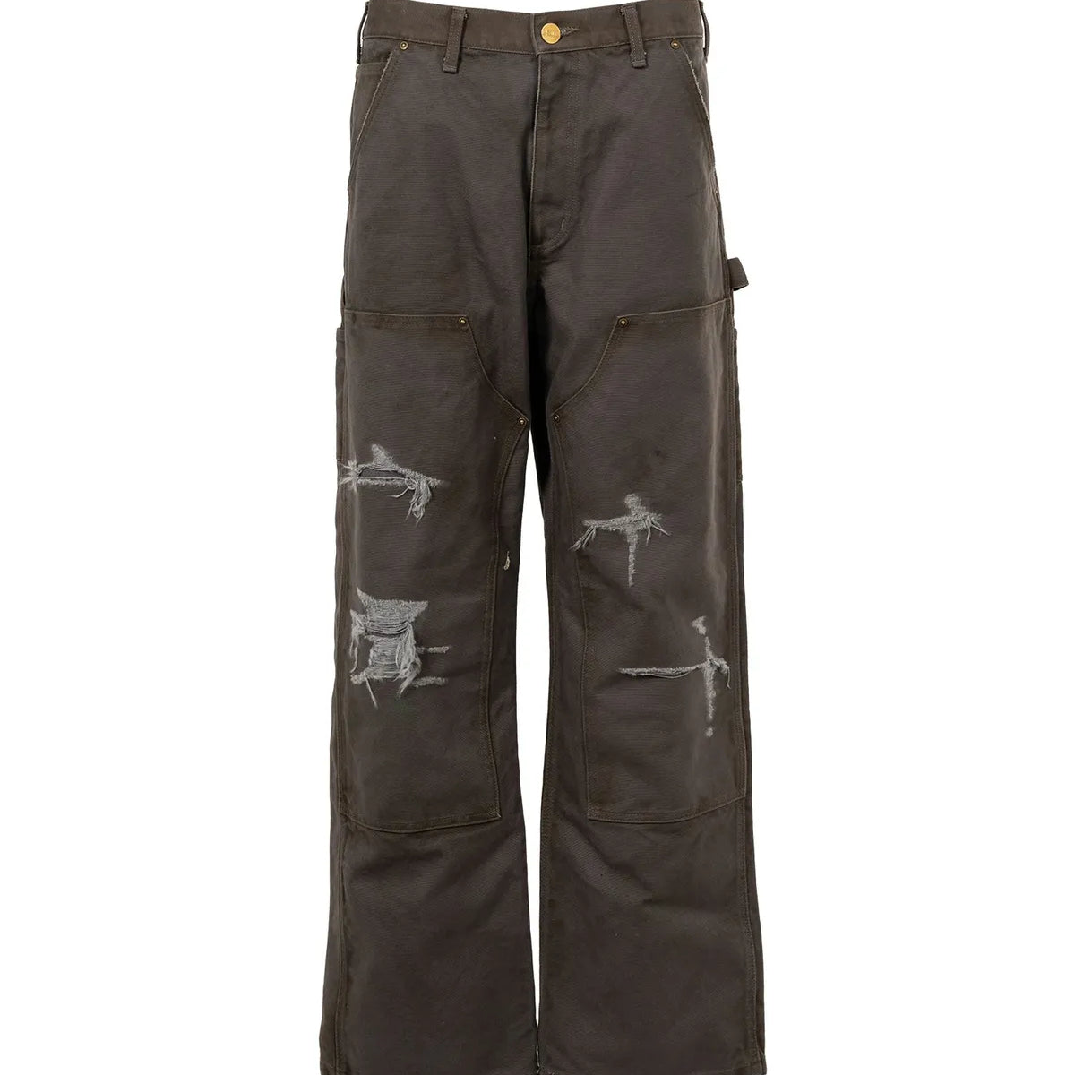 KAMIYA Boro PainterPants カミヤ ボロ ペインターパンツ KAMIYA - ボロペインターパンツ - BORO PAINTER PANTS - GREY | ADDICT