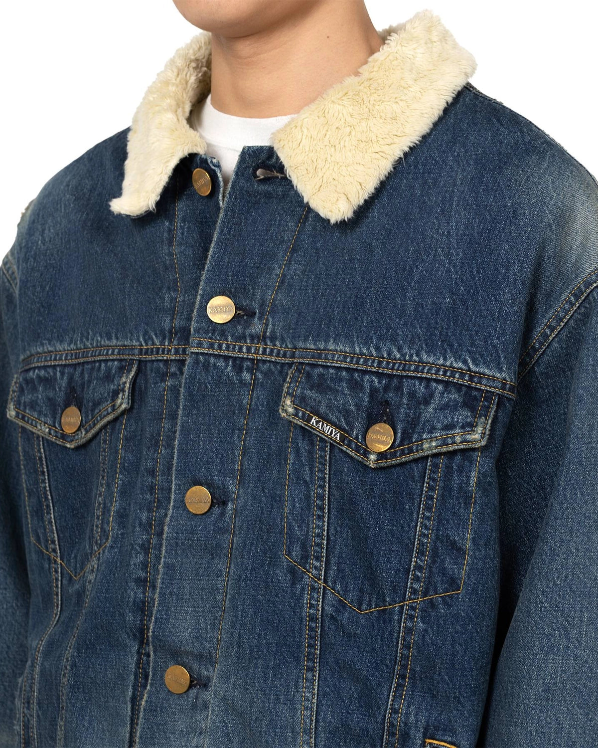 KAMIYA / Boa Lining Denim Jacket (G15BL048)