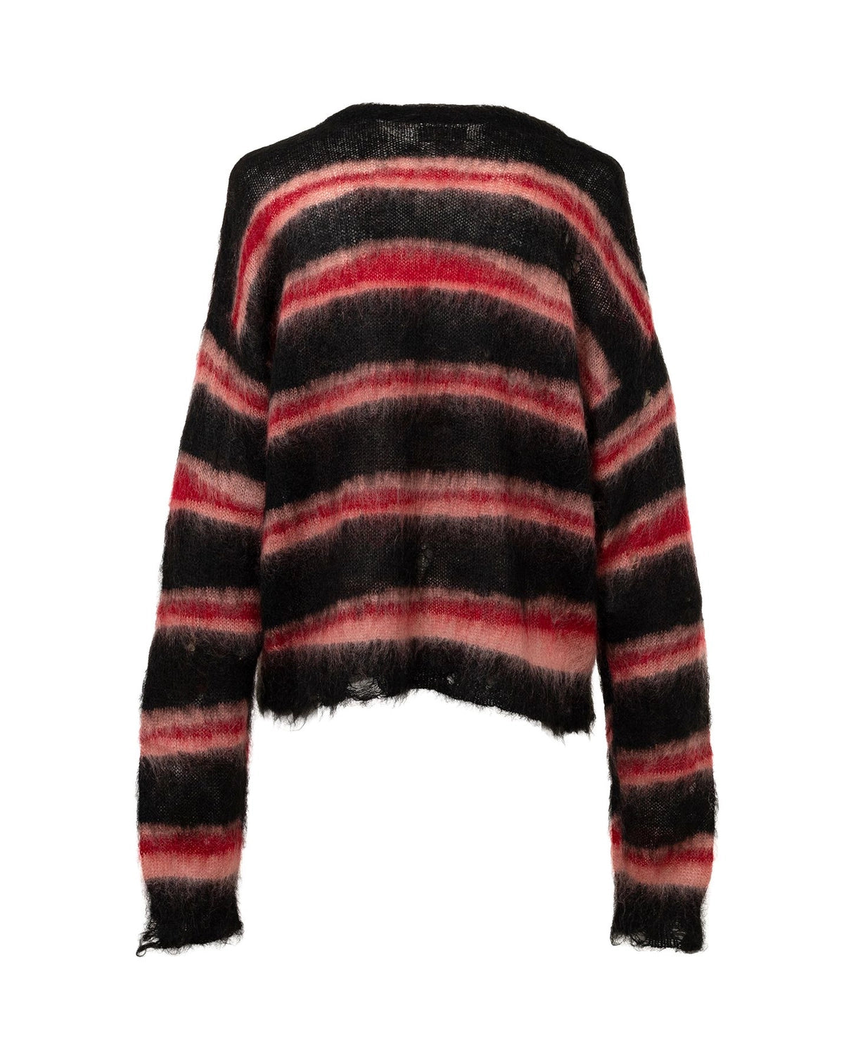 KAMIYA / Distorted Border Mohair Knit Sweater (G15PO071)