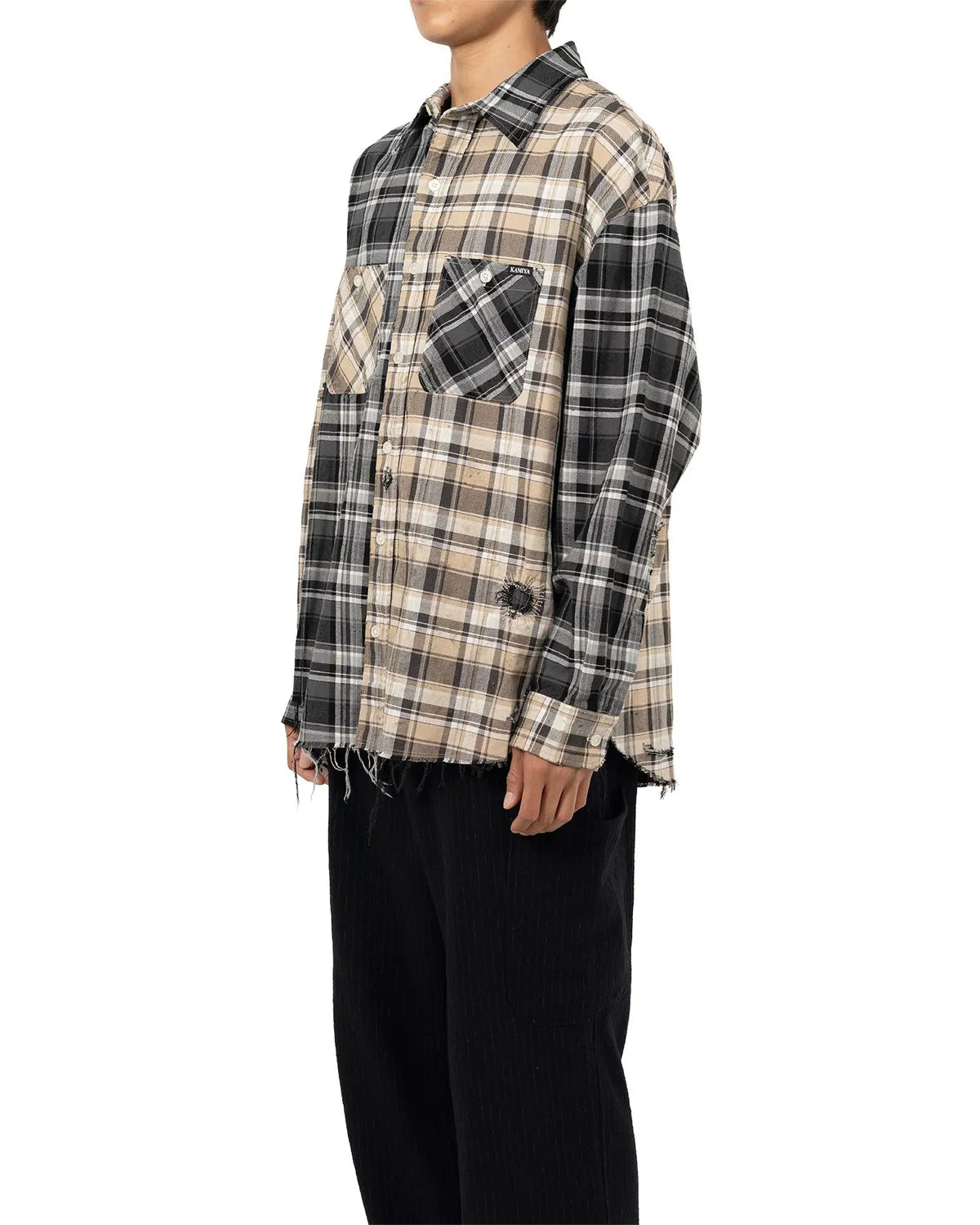 KAMIYA / Crazy Pattern Check Shirt (G15SH057)