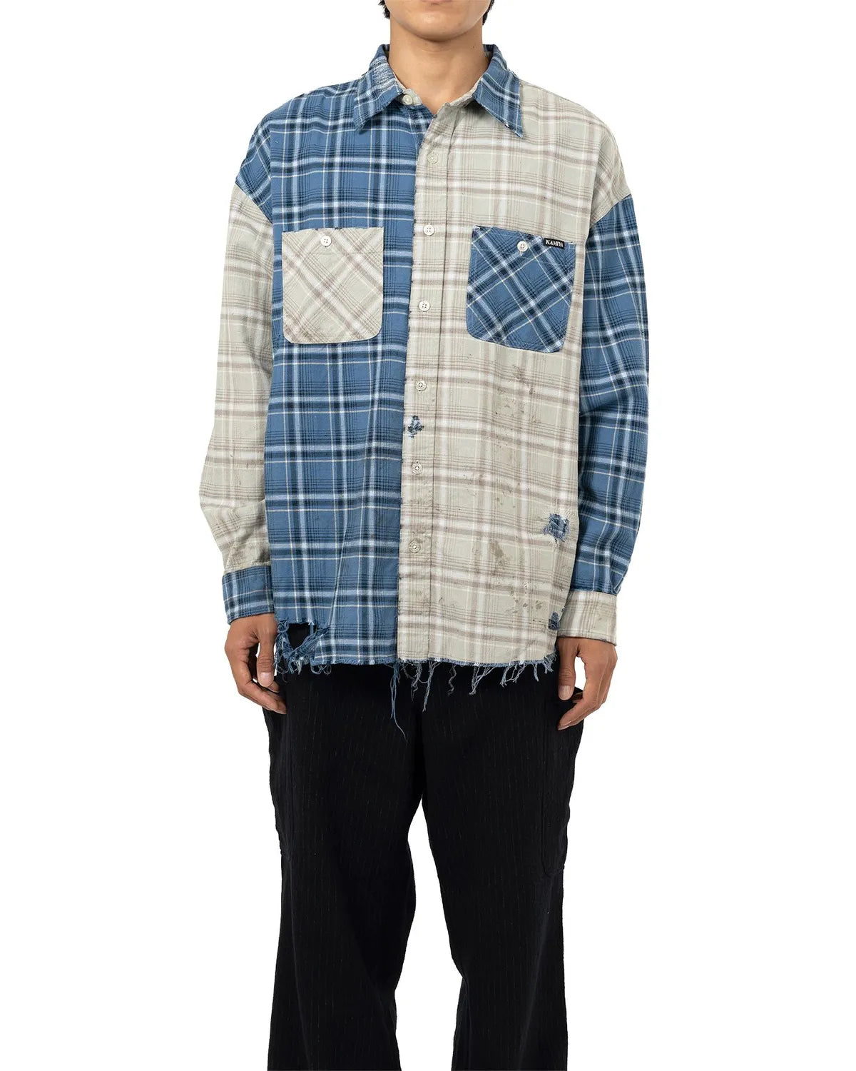 KAMIYA / Crazy Pattern Check Shirt (G15SH057)