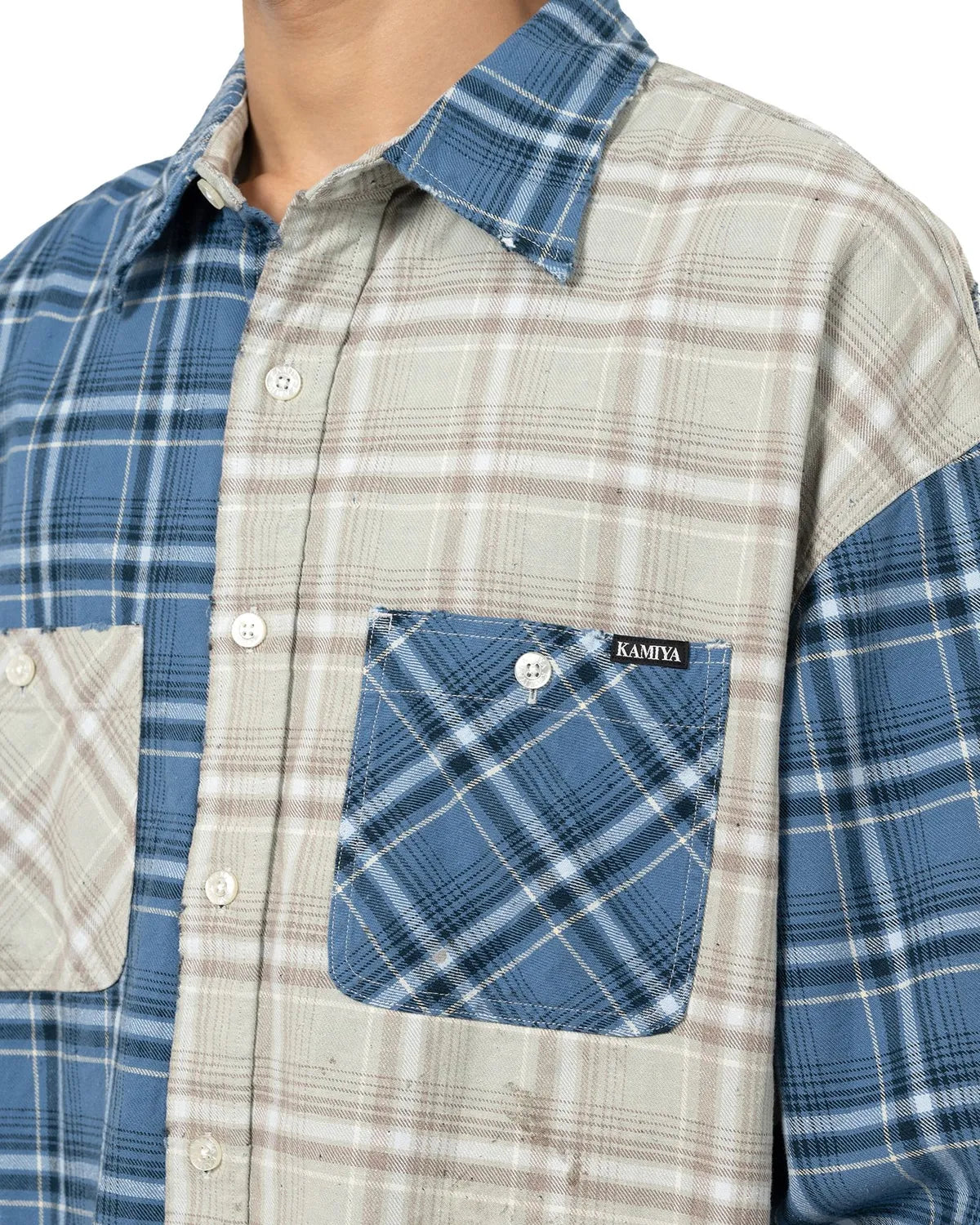 KAMIYA / Crazy Pattern Check Shirt (G15SH057)