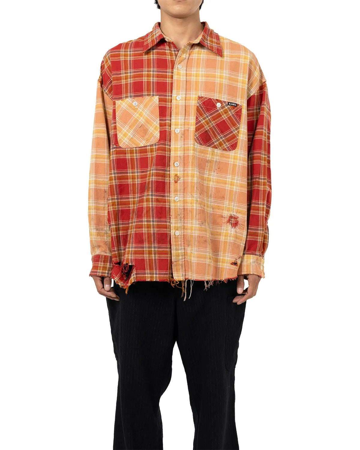 KAMIYA / Crazy Pattern Check Shirt (G15SH057)