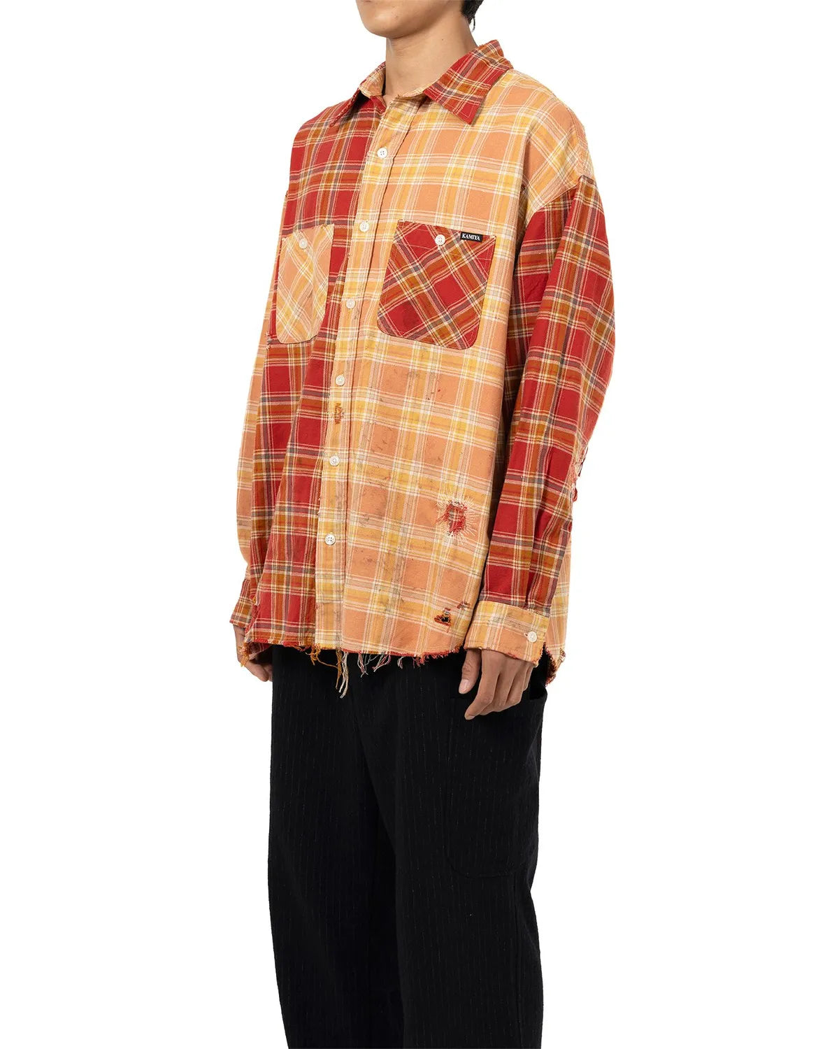 KAMIYA / Crazy Pattern Check Shirt (G15SH057)