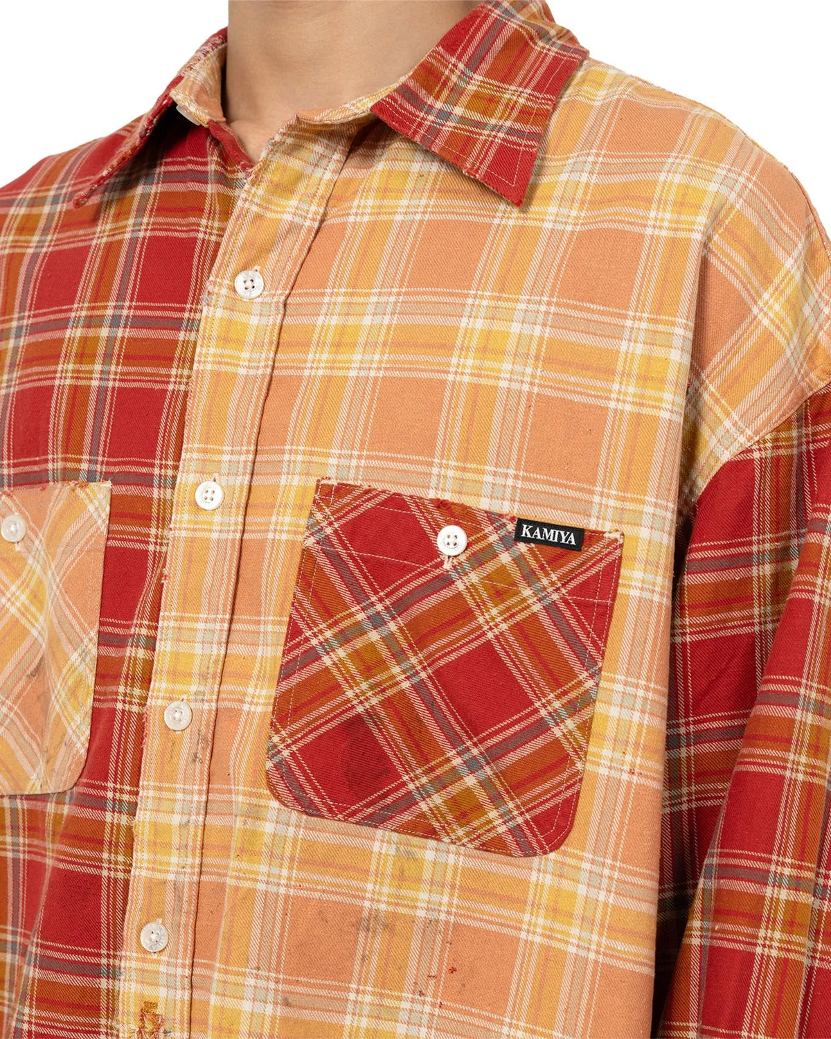 KAMIYA / Crazy Pattern Check Shirt (G15SH057)