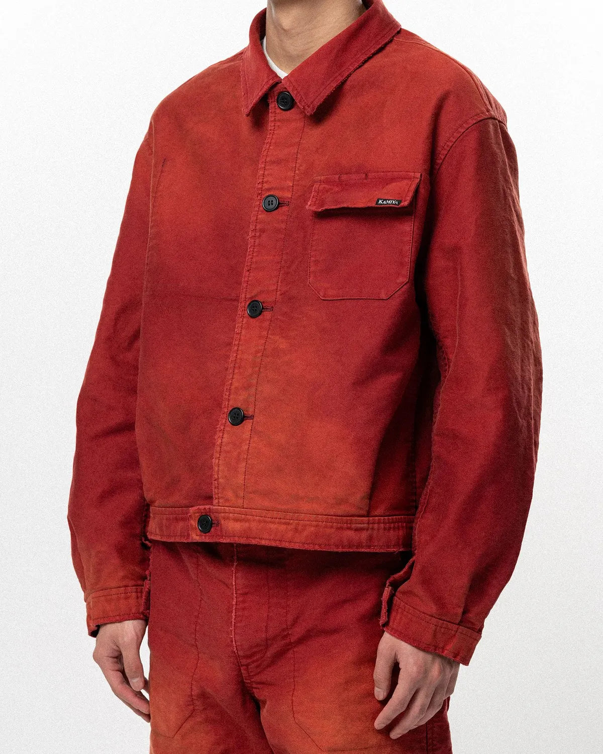 KAMIYA / Distressed Moleskin Work Jacket (G16BL019)