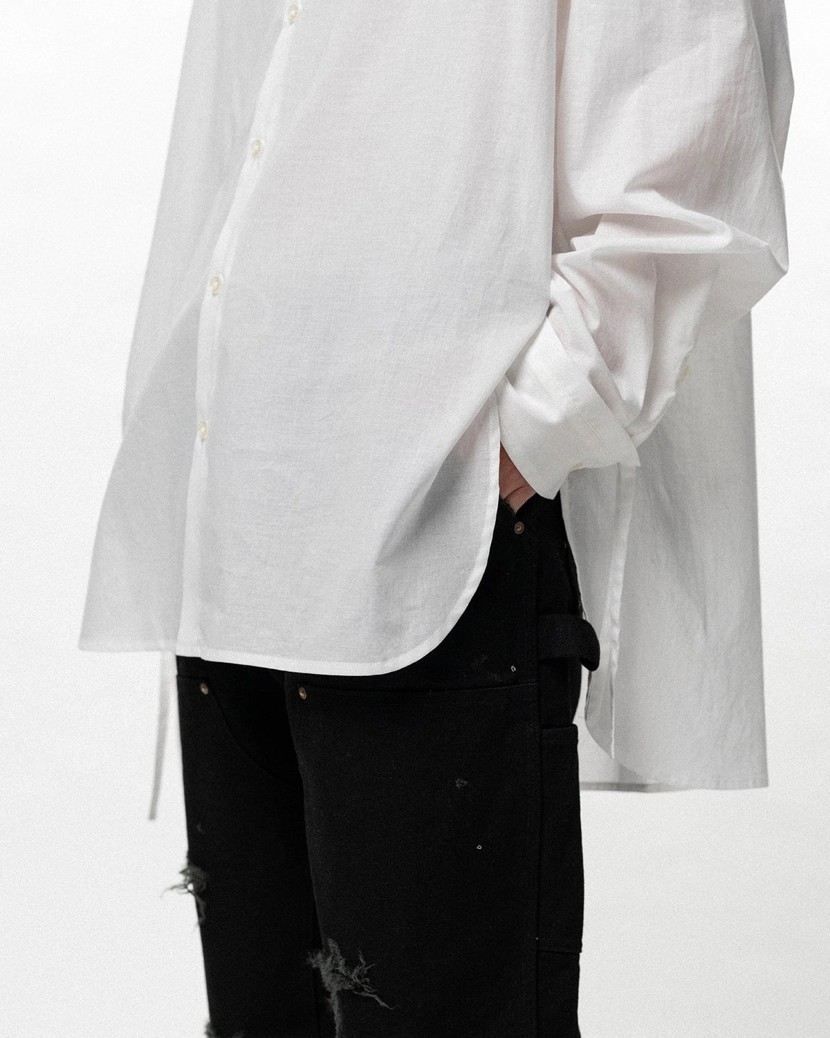 KAMIYA / Drawstring Cuff Shirt (G16SH050)