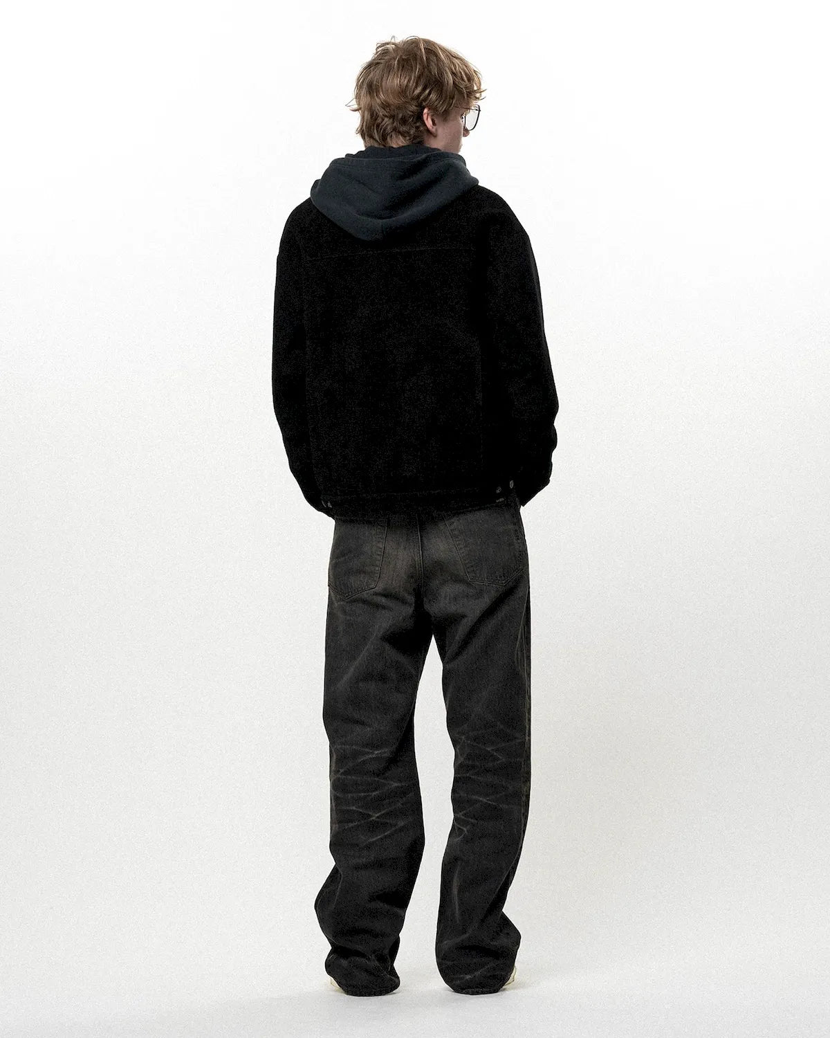 KAMIYA / Suede Trucker Jacket (G17BL014)