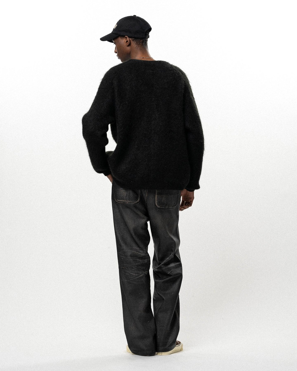 KAMIYA / Embroidered Shaggy Mohair Knit Cardigan (G17CD076)