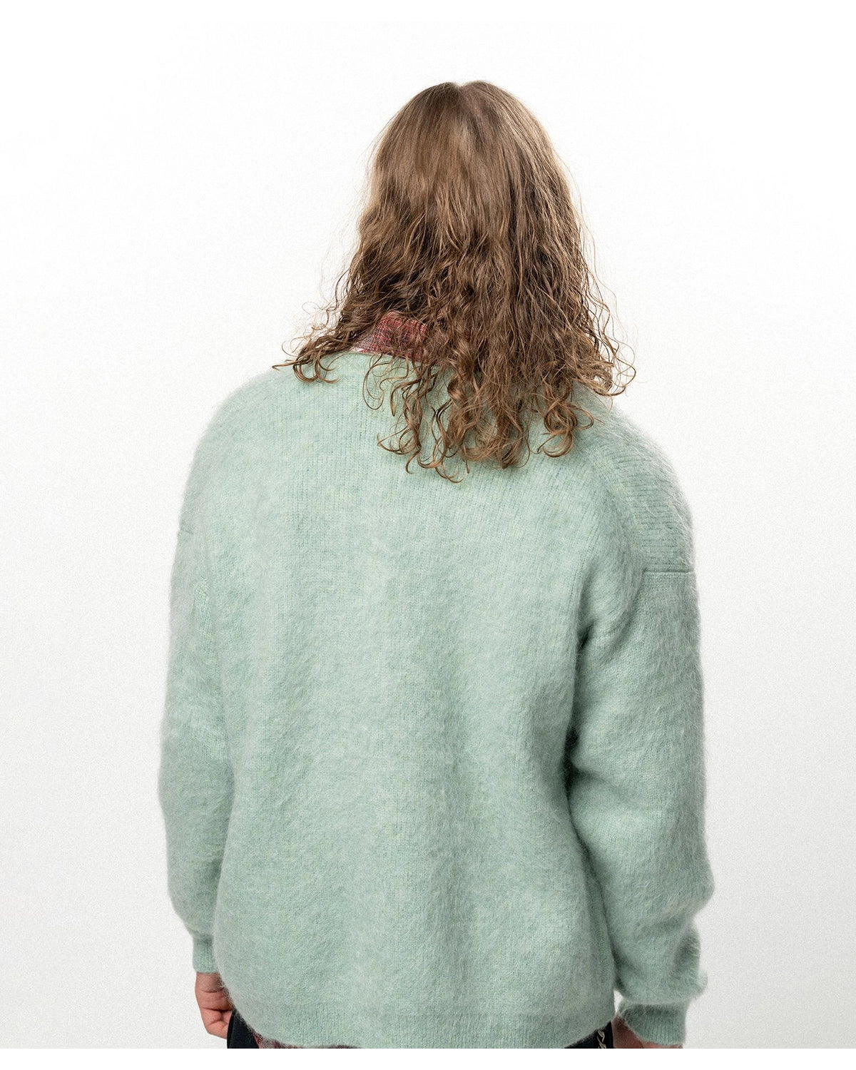 KAMIYA / Embroidered Shaggy Mohair Knit Cardigan (G17CD076)
