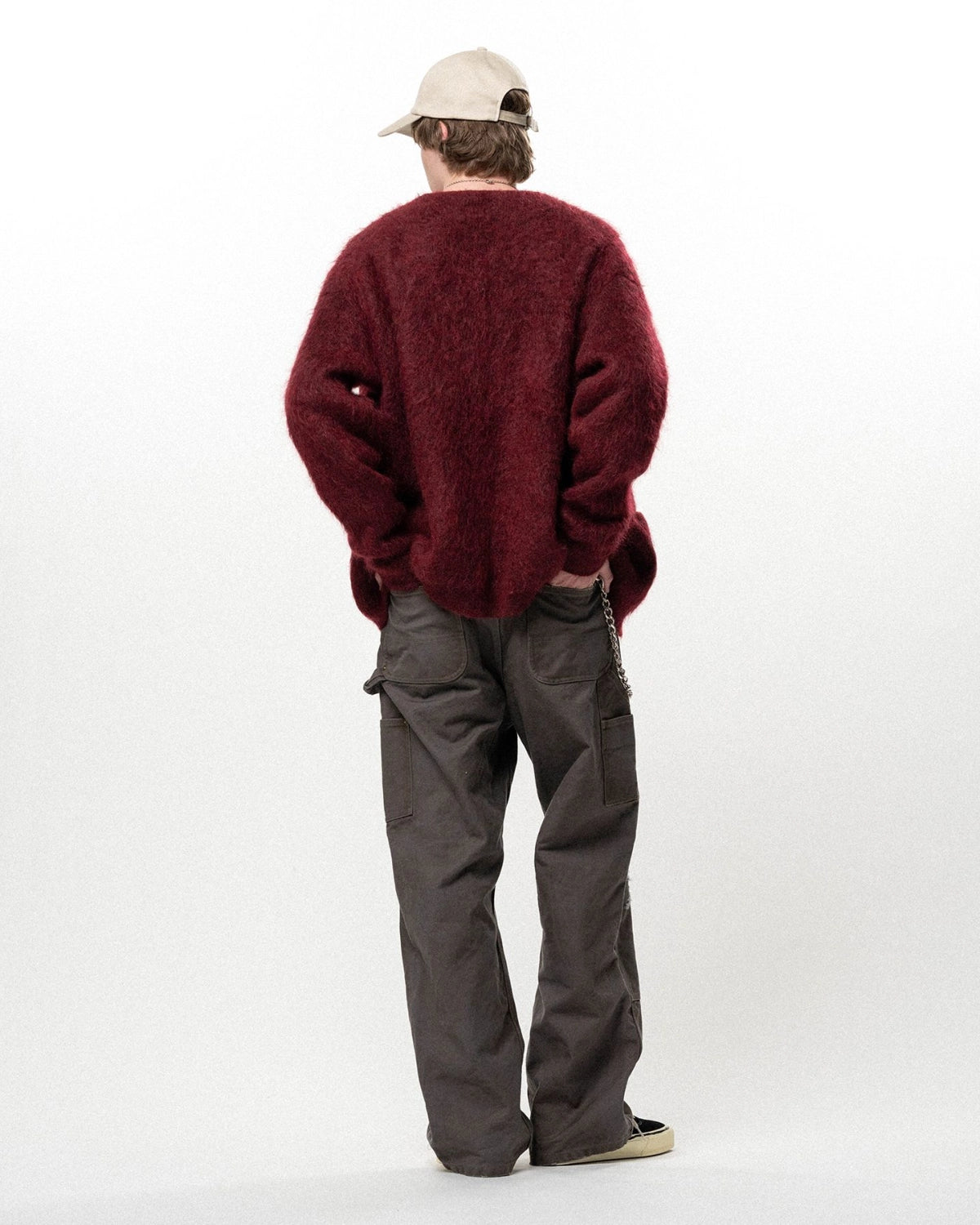 KAMIYA / Embroidered Shaggy Mohair Knit Cardigan (G17CD076)