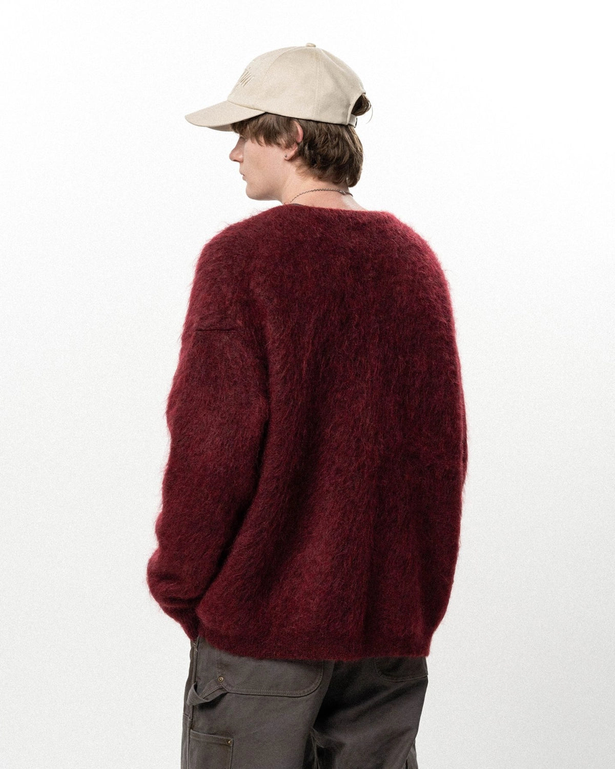 KAMIYA / Embroidered Shaggy Mohair Knit Cardigan (G17CD076)