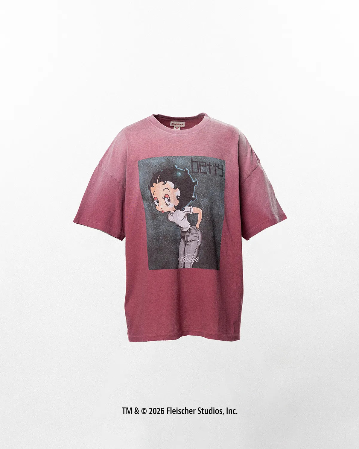 KAMIYA × Betty Boop / "I’m coming out" Betty BoopTM Distressed T-shirt  (G17TS093)
