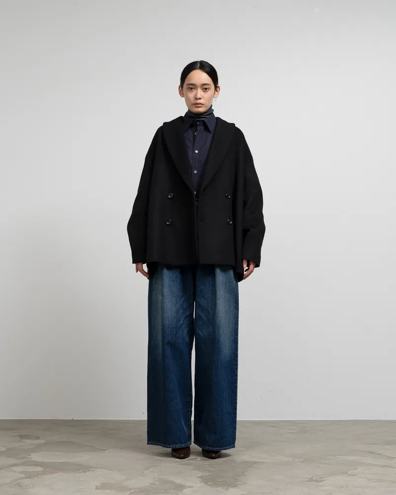 Graphpaper / Light Melton Shawl Collar Coat (GL243-10273B)