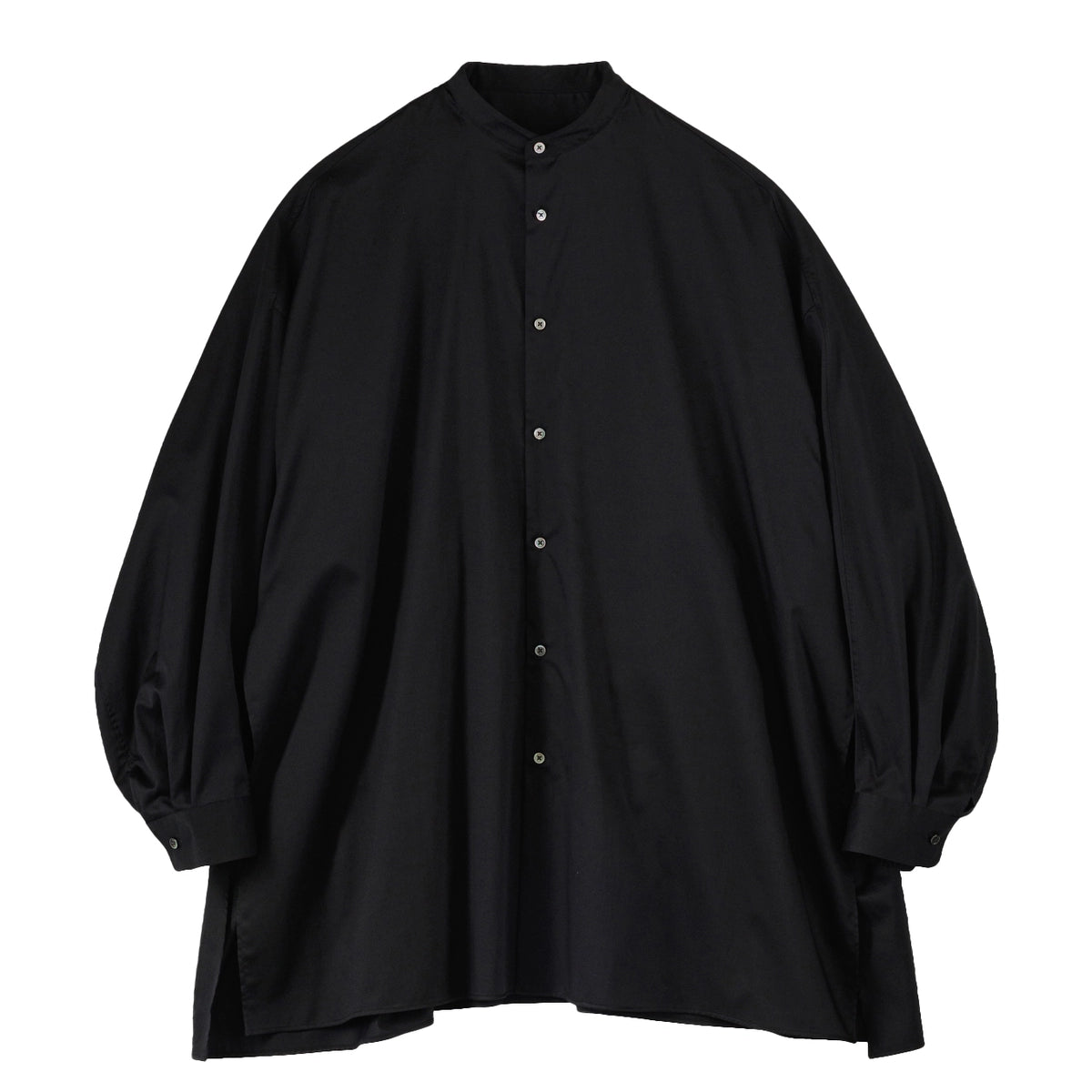 トップス LOHEN BAND COLLAR SLIT SHIRT Graphpaper (グラフペーパー) / Silicon Poplin Deep Slit Band Collar
