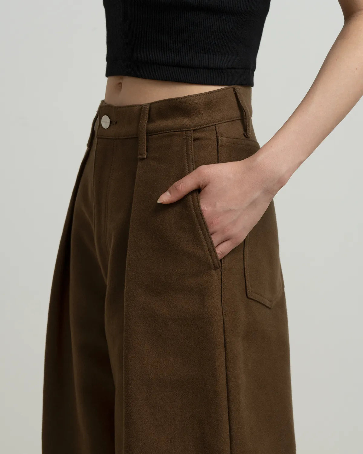 Graphpaper / Cotton Double Serge Two Tuck Wide Pants (GL263-40454)