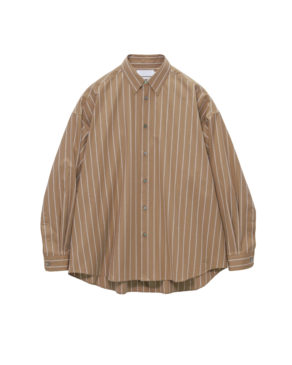Graphpaper / SIDOGRAS Brown Stripe Oversized Regular Collar Shirt (GL263-50347)