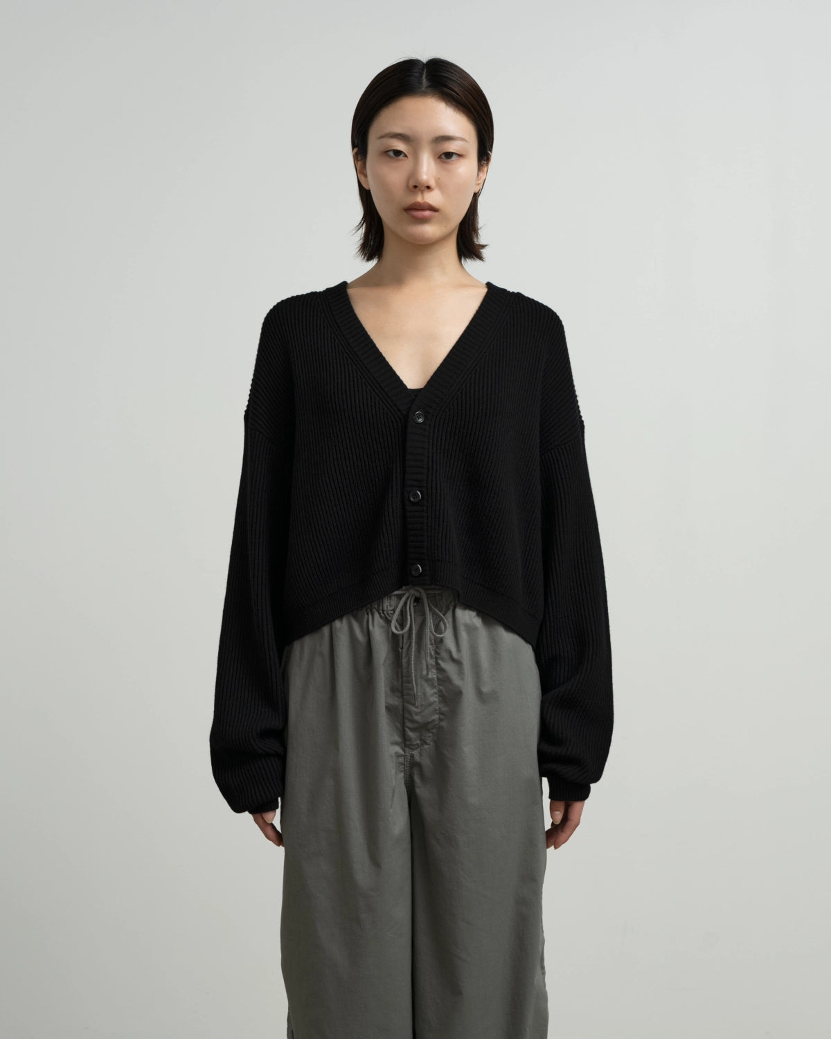 Graphpaper / Mercerized Fine Wool Short Cardigan (GL263-80552)