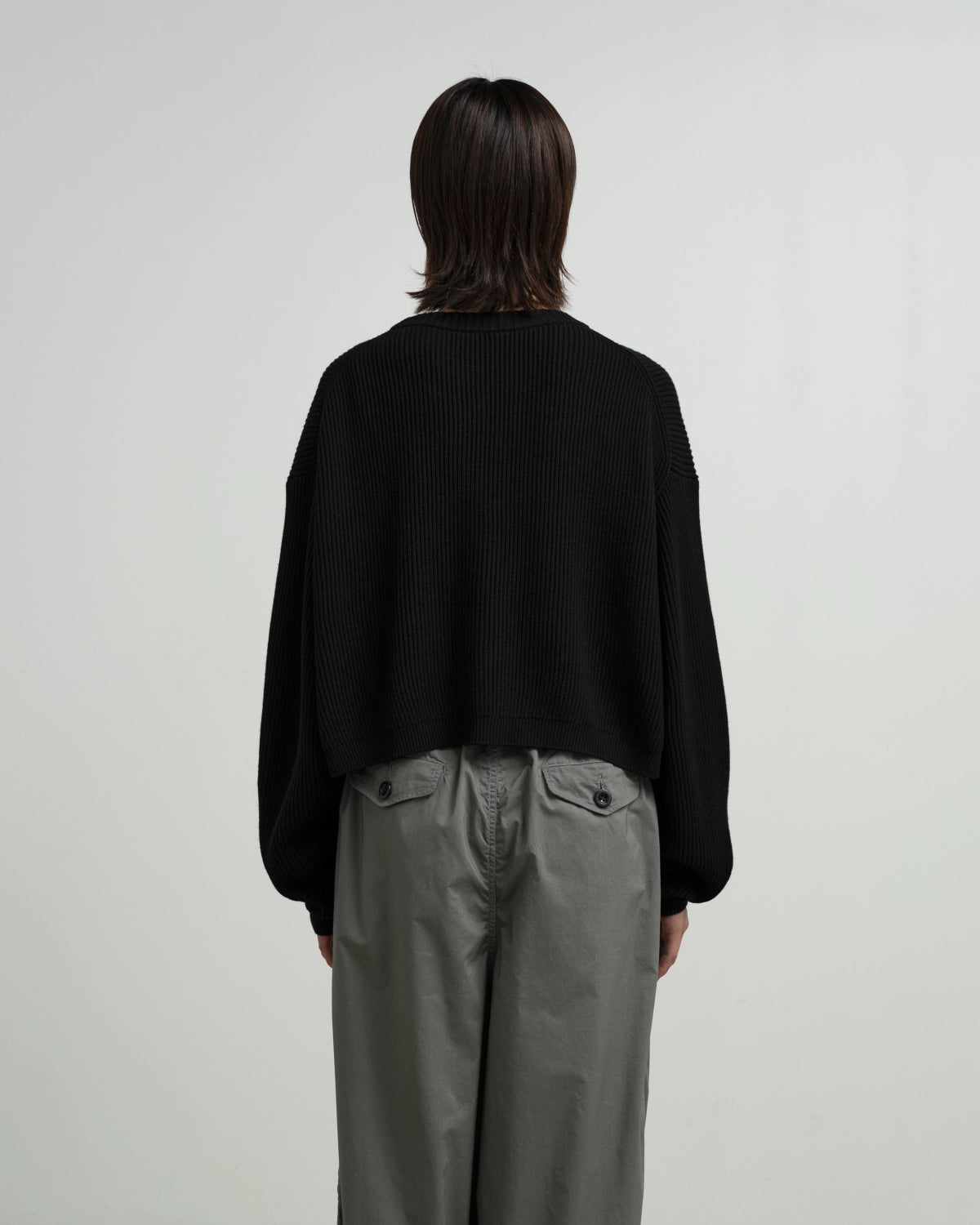Graphpaper / Mercerized Fine Wool Short Cardigan (GL263-80552)