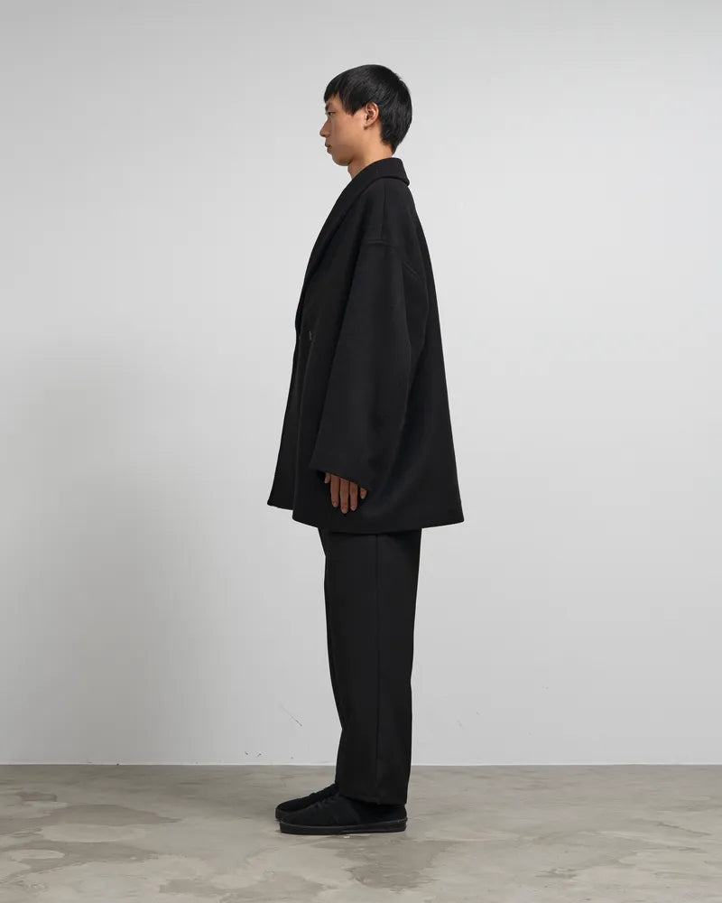 Graphpaper / Light Melton Shawl Collar Coat (GM243-10272B)