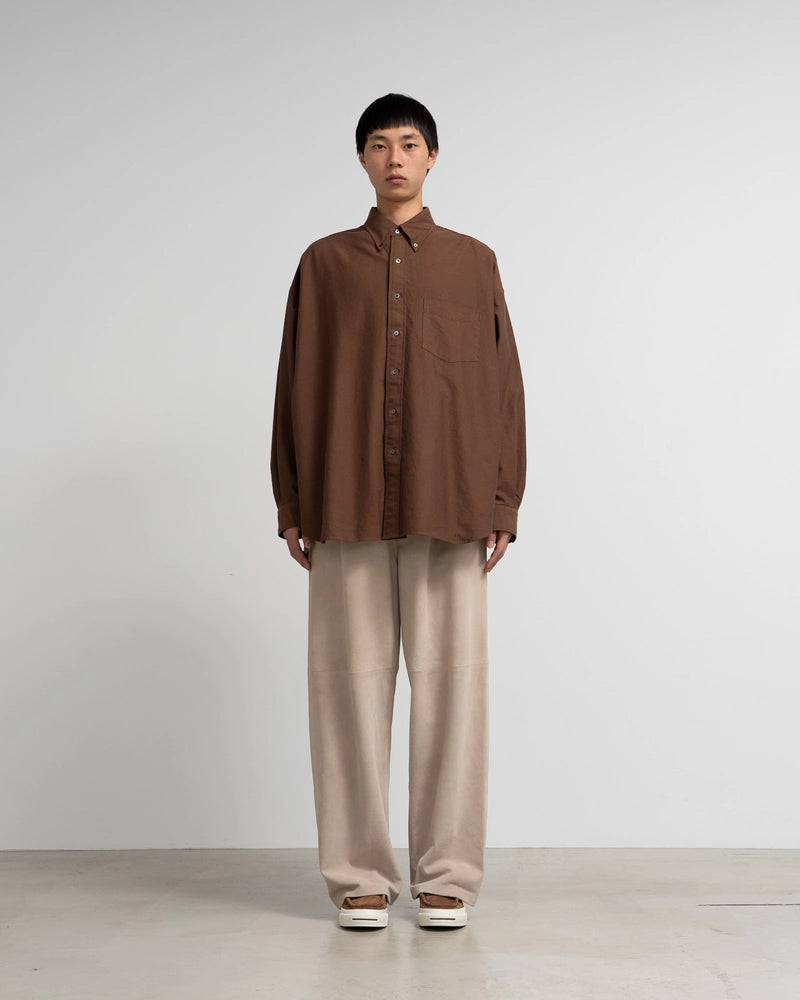 Graphpaper / Oxford Pique Jersey L/S Oversized BD Shirt 