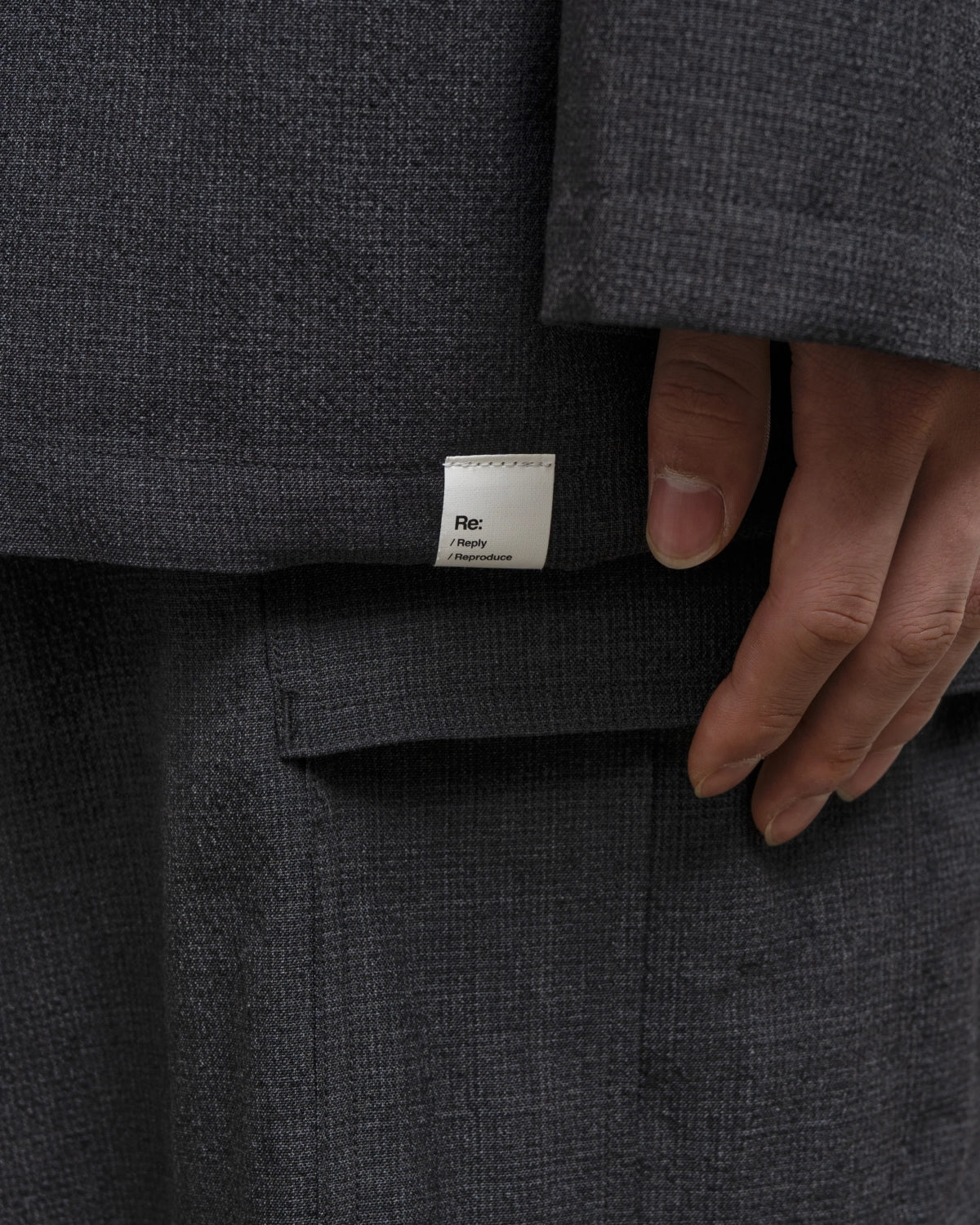 Graphpaper Re: (※Graphpaper NAGOYA EXCLUSIVE) / Grain Wool L/S Oversized Box Shirt (GM262-50700N)