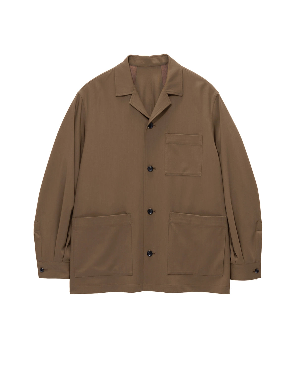 Graphpaper / Techno Wool Twill Open Collar Jacket (GM263-30394)