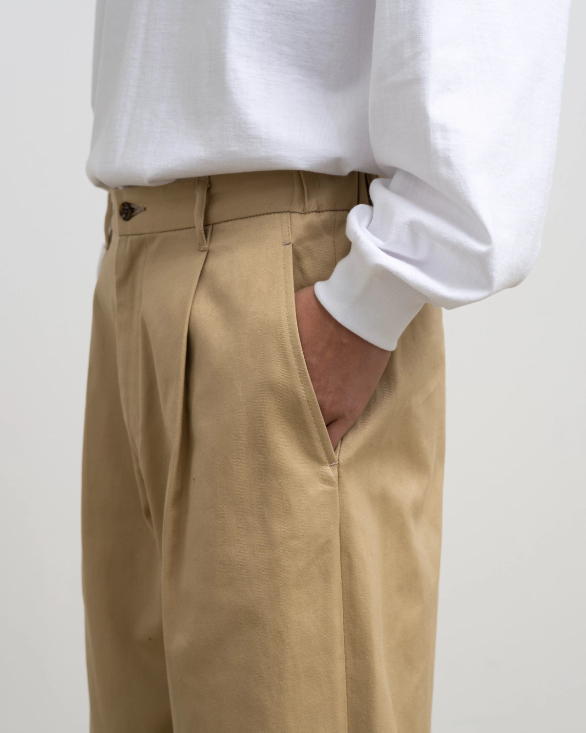Graphpaper / Westpoint Chino Wide Straight Trousers (GM263-40165B)