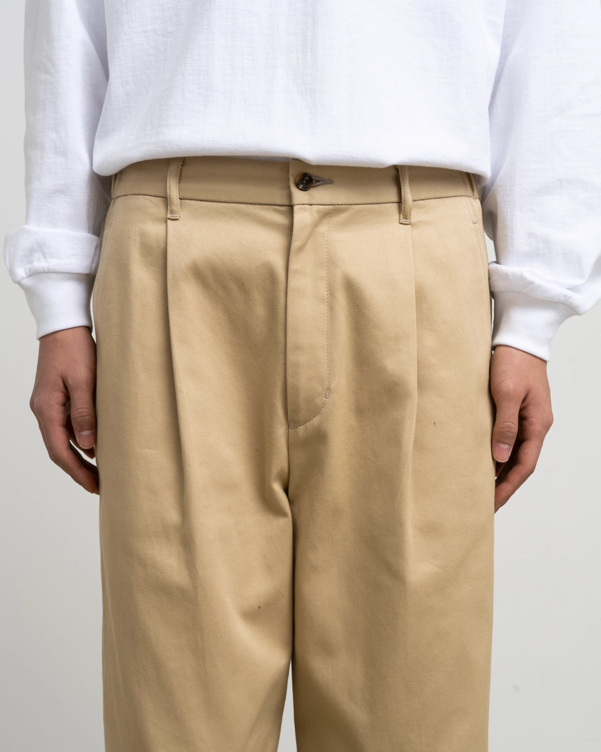 Graphpaper / Westpoint Chino Wide Straight Trousers (GM263-40165B)