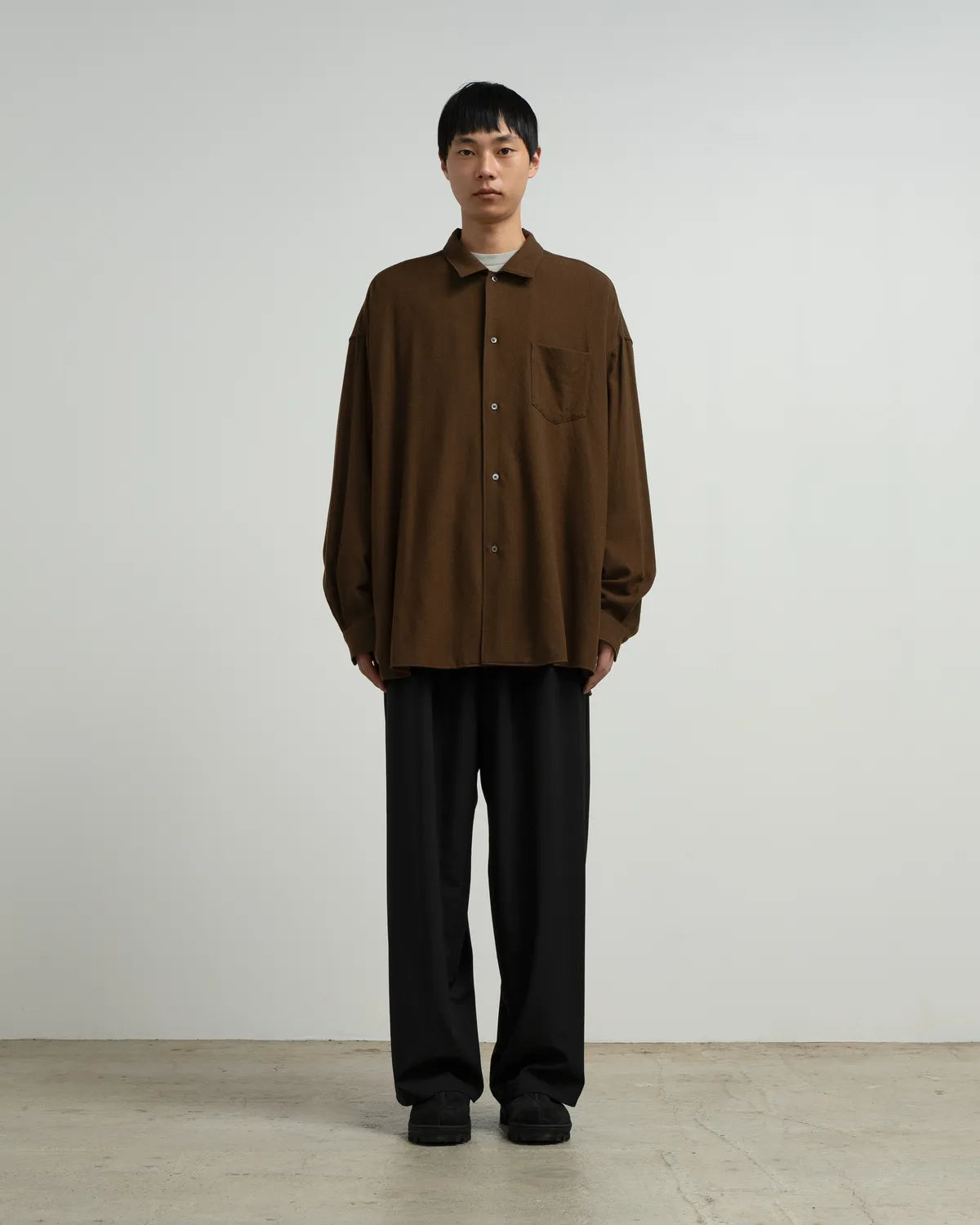 Graphpaper / Extra Fine Wool Lawn L/S Sleeping Shirt (GM263-50331)