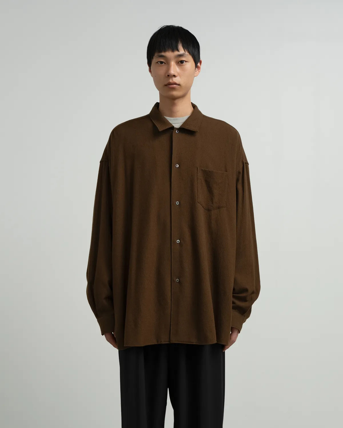 Graphpaper / Extra Fine Wool Lawn L/S Sleeping Shirt (GM263-50331)