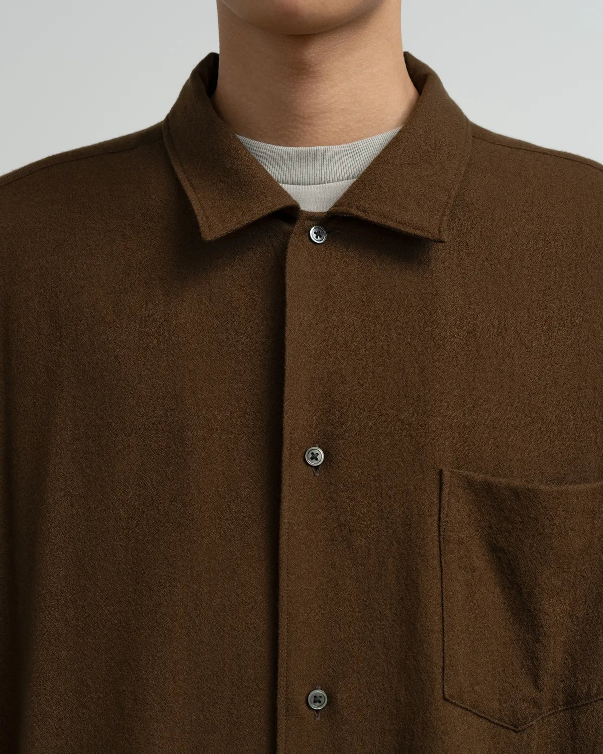 Graphpaper / Extra Fine Wool Lawn L/S Sleeping Shirt (GM263-50331)