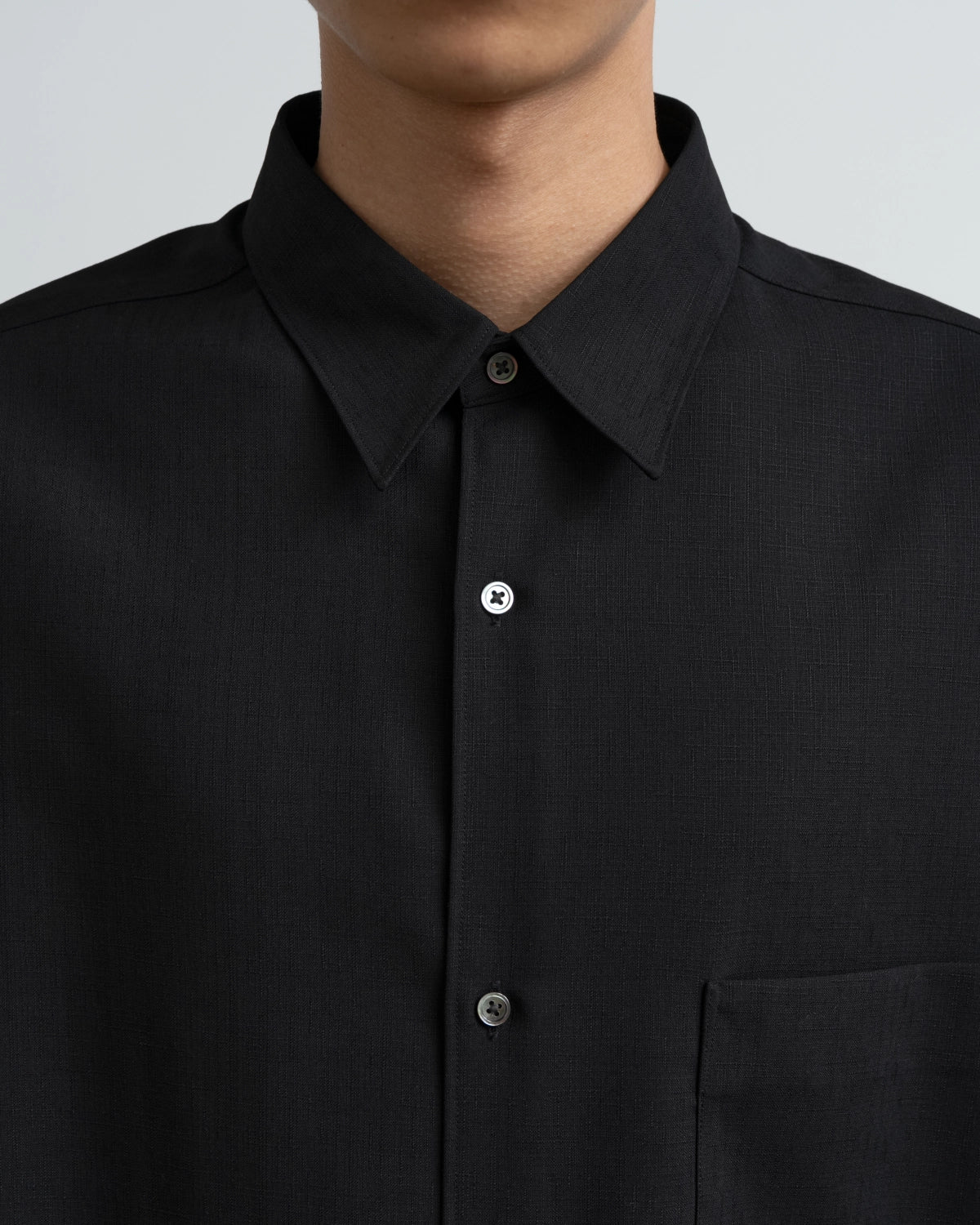 Graphpaper / Wool Hopsack L/S Oversized Regular Collar Shirt (GM263-50472)