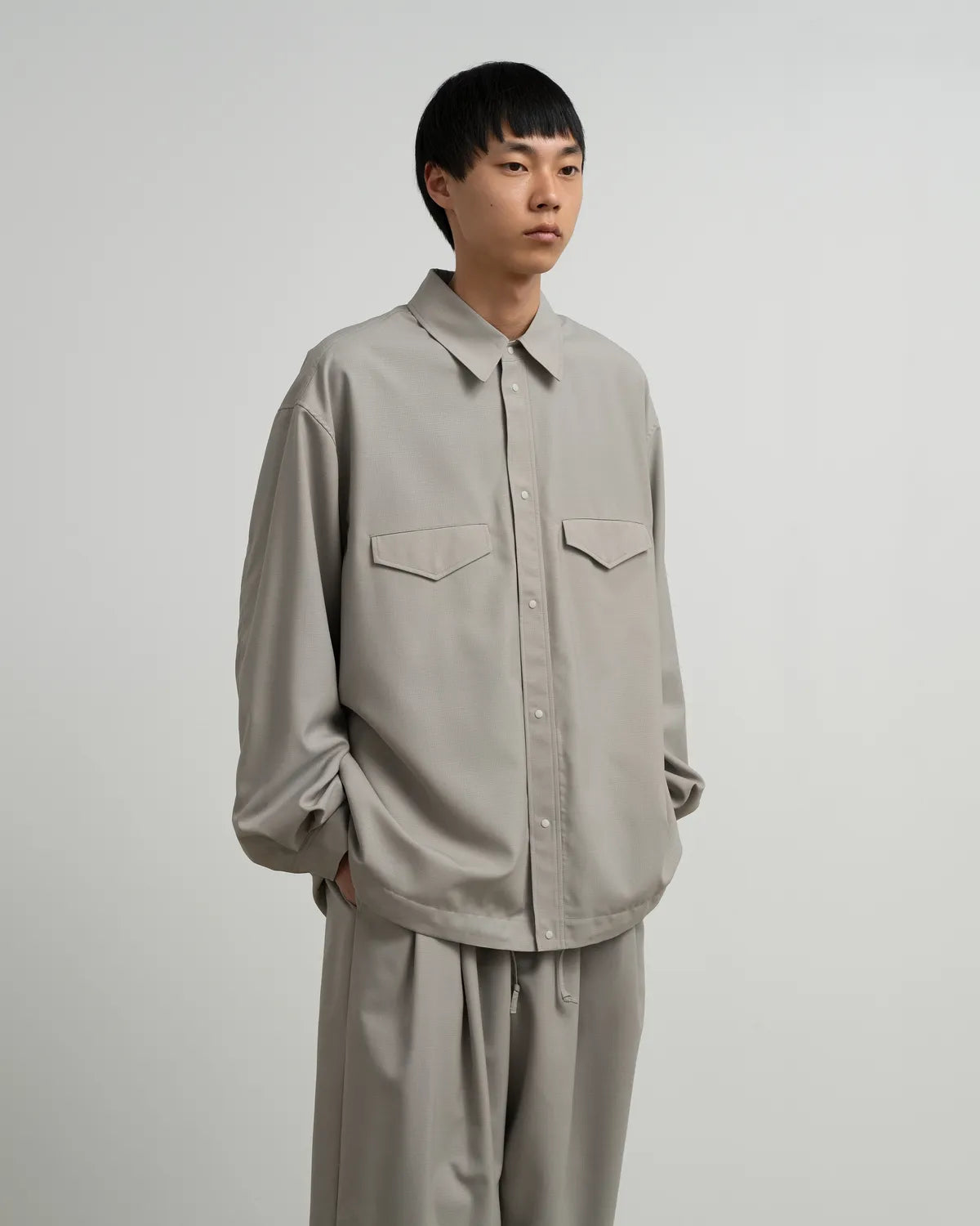 Graphpaper / Wool Ripstop Shirt Jacket (GM263-50480)