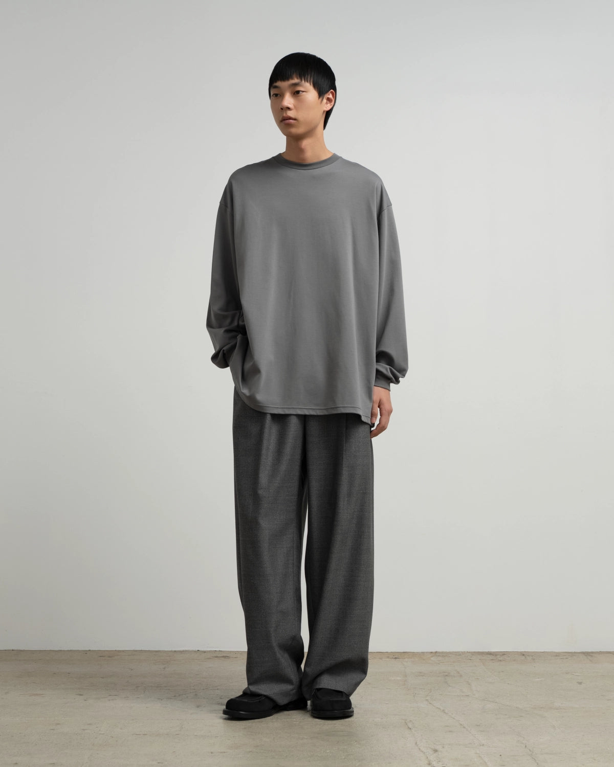 Graphpaper / Brushed Mockrody Crew Neck L/S Tee (GM263-70370)