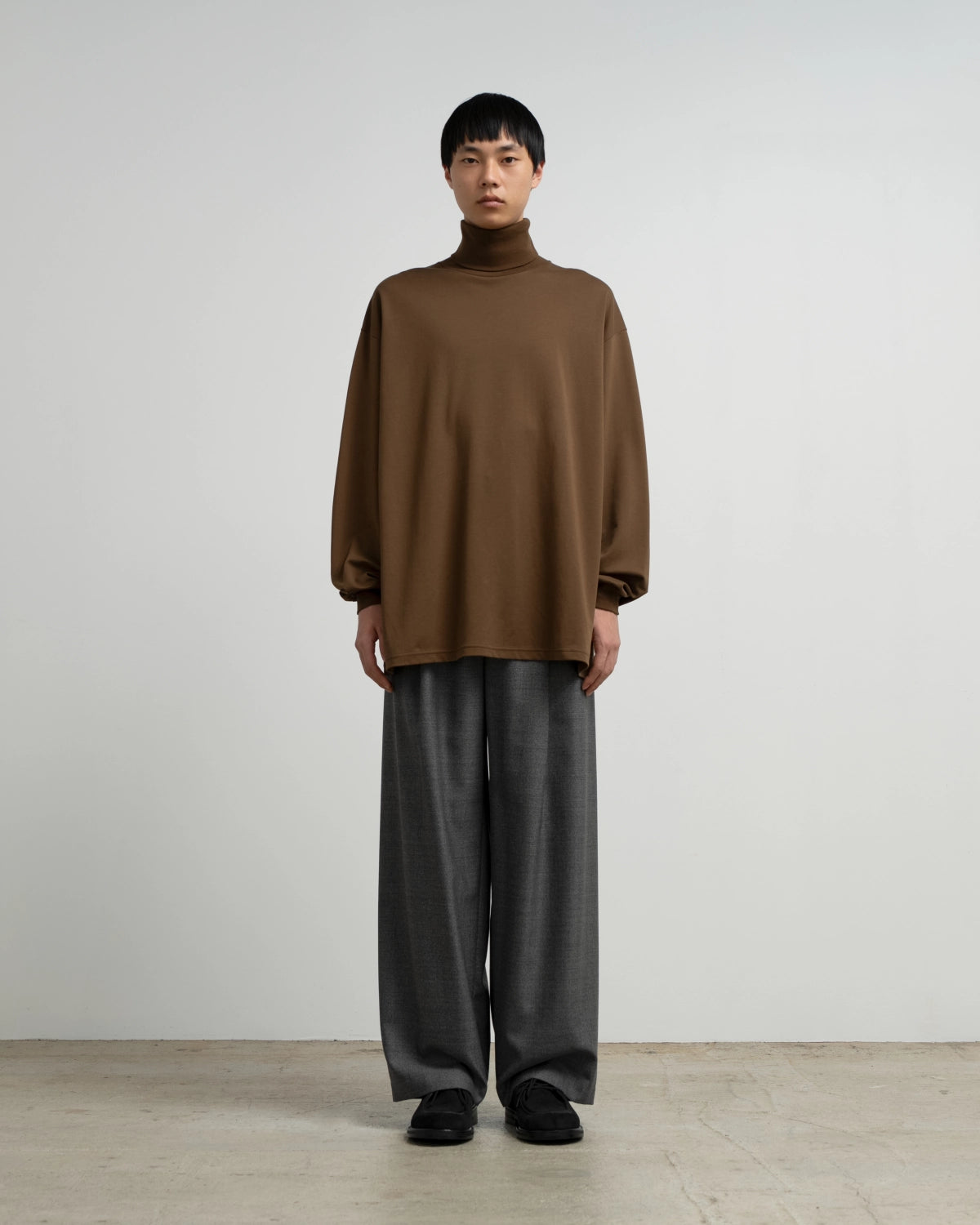 Graphpaper / Brushed Mockrody High Neck L/S Tee (GM263-70371)