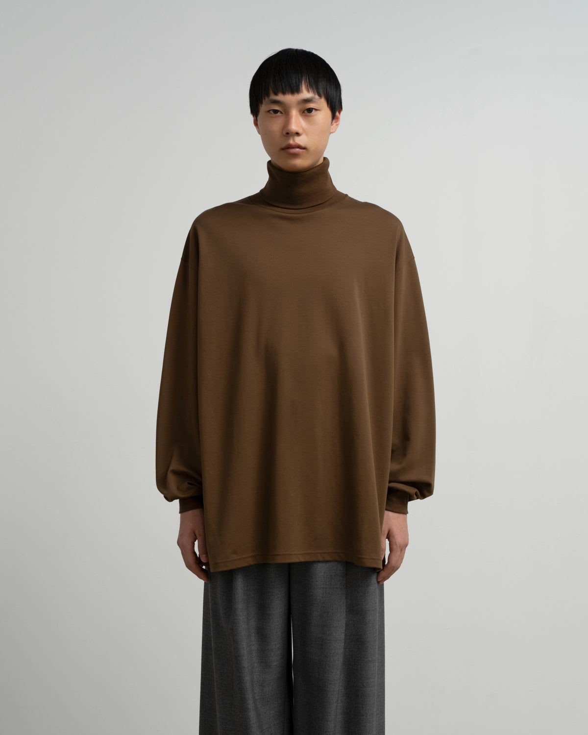 Graphpaper / Brushed Mockrody High Neck L/S Tee (GM263-70371)