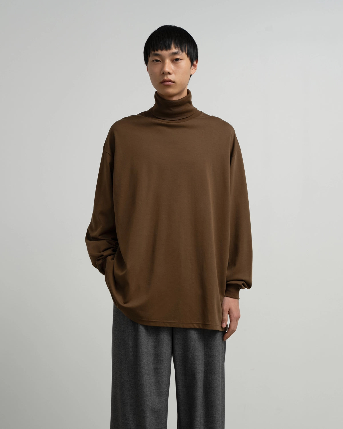 Graphpaper / Brushed Mockrody High Neck L/S Tee (GM263-70371)