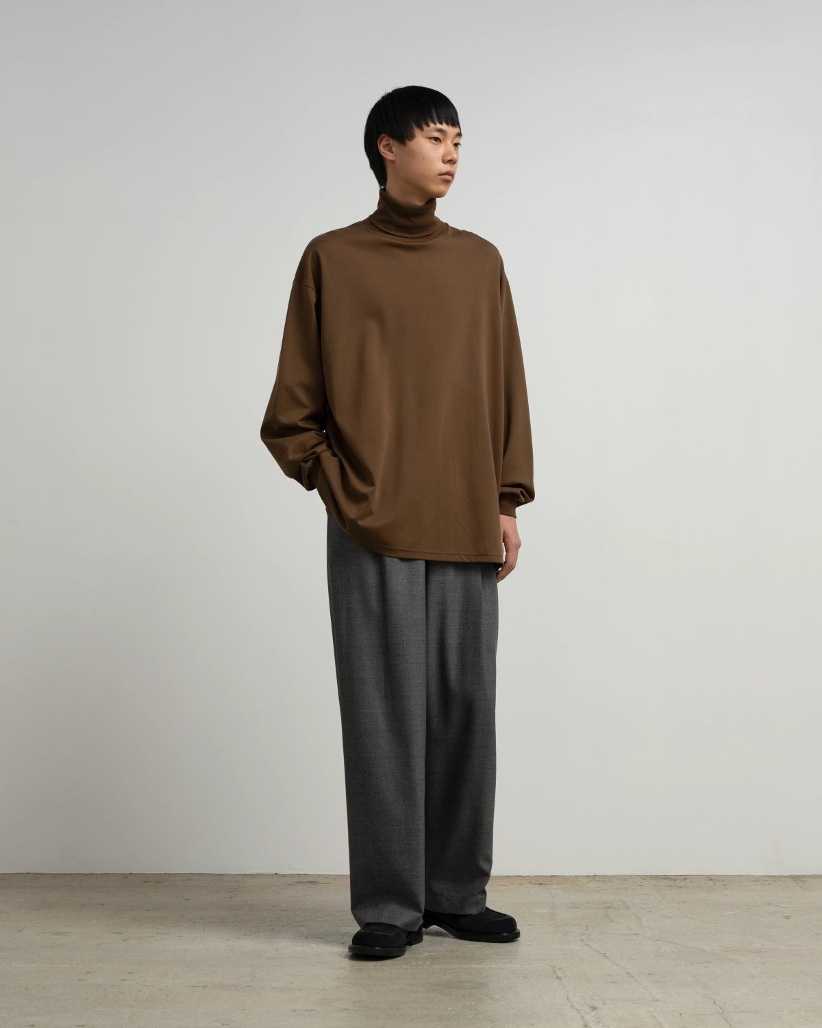 Graphpaper / Brushed Mockrody High Neck L/S Tee (GM263-70371)