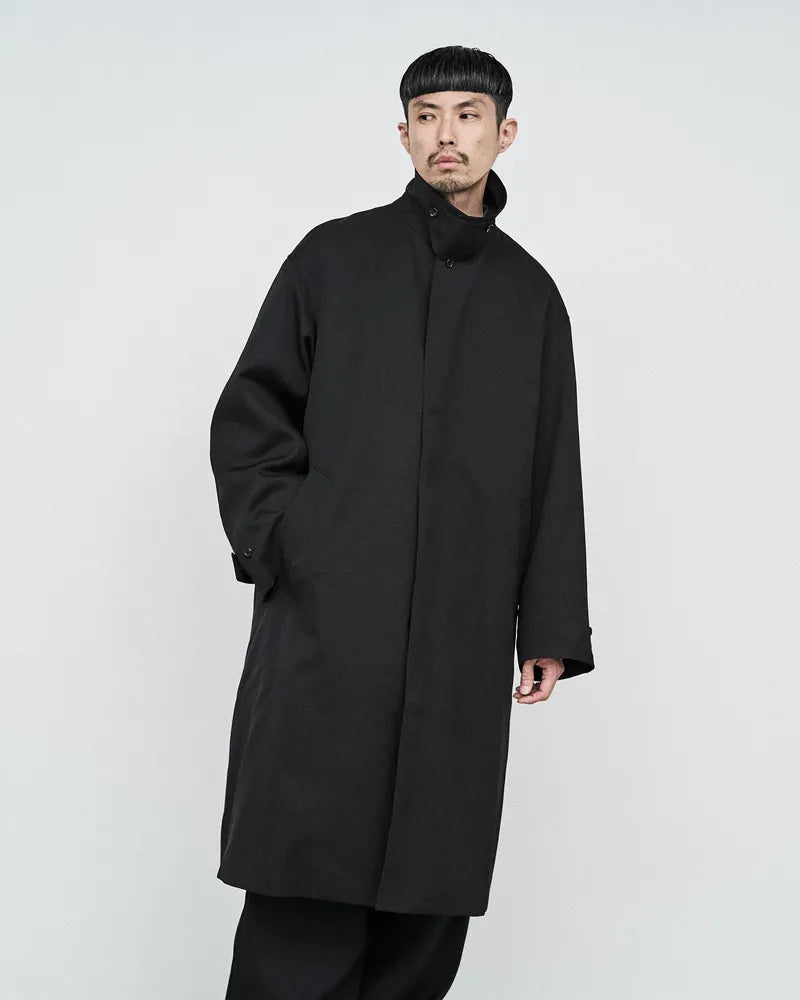 Graphpaper / Scale Off Wool Balmacaan Coat (GM243-10167B)