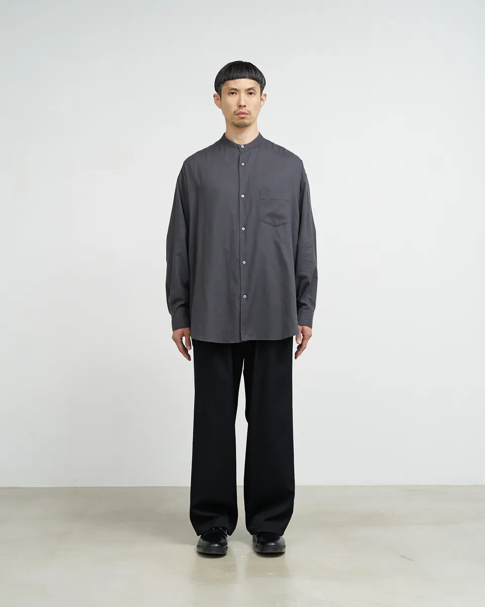 Graphpaper / Cotton Cashmere L/S Oversized Band Collar Shirt