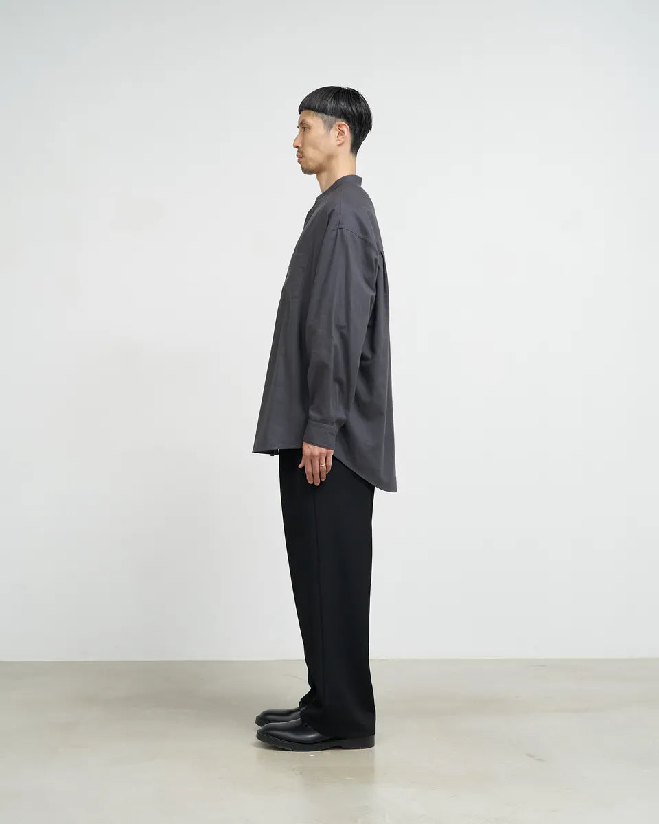 Graphpaper / Cotton Cashmere L/S Oversized Band Collar Shirt