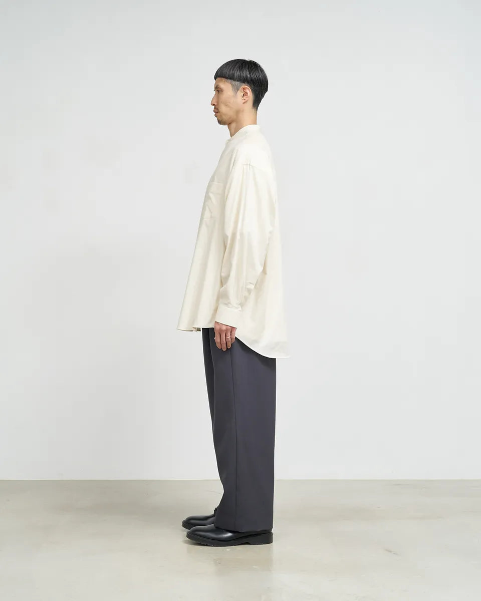 Graphpaper / Cotton Cashmere L/S Oversized Band Collar Shirt