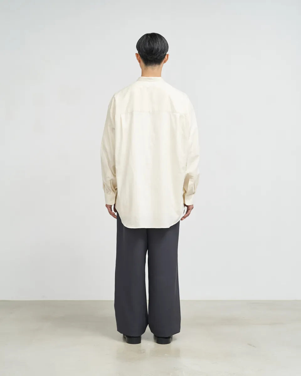 Graphpaper / Cotton Cashmere L/S Oversized Band Collar Shirt