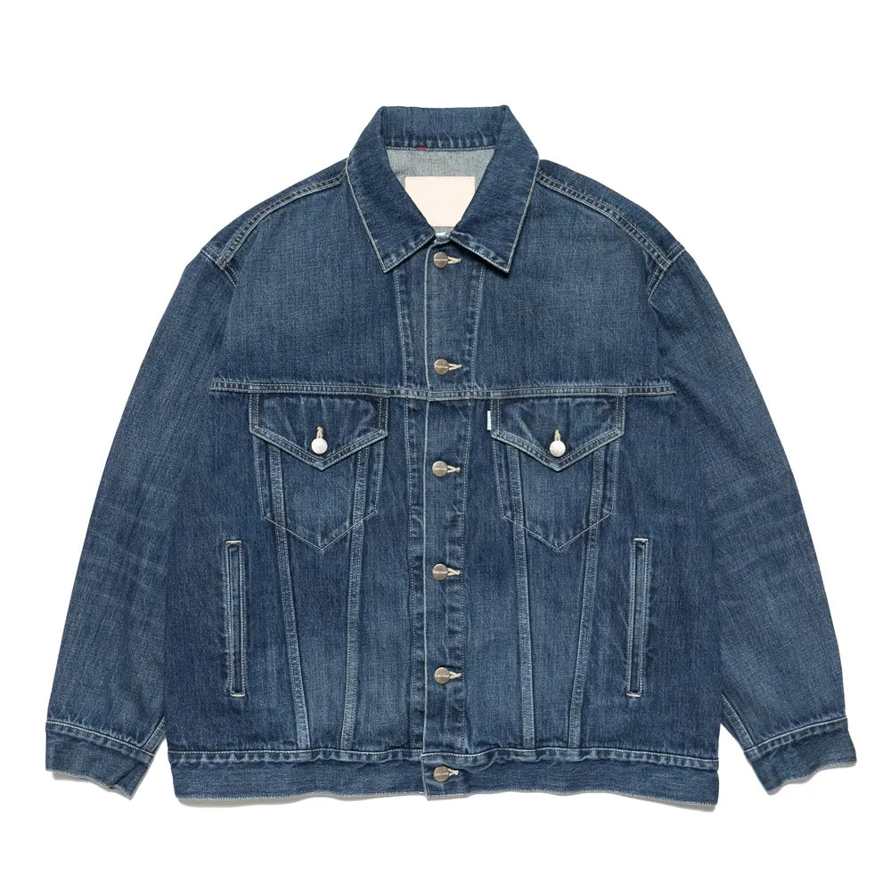 Graphpaper の Selvage Denim Trucker Jacket (DARK FADE)