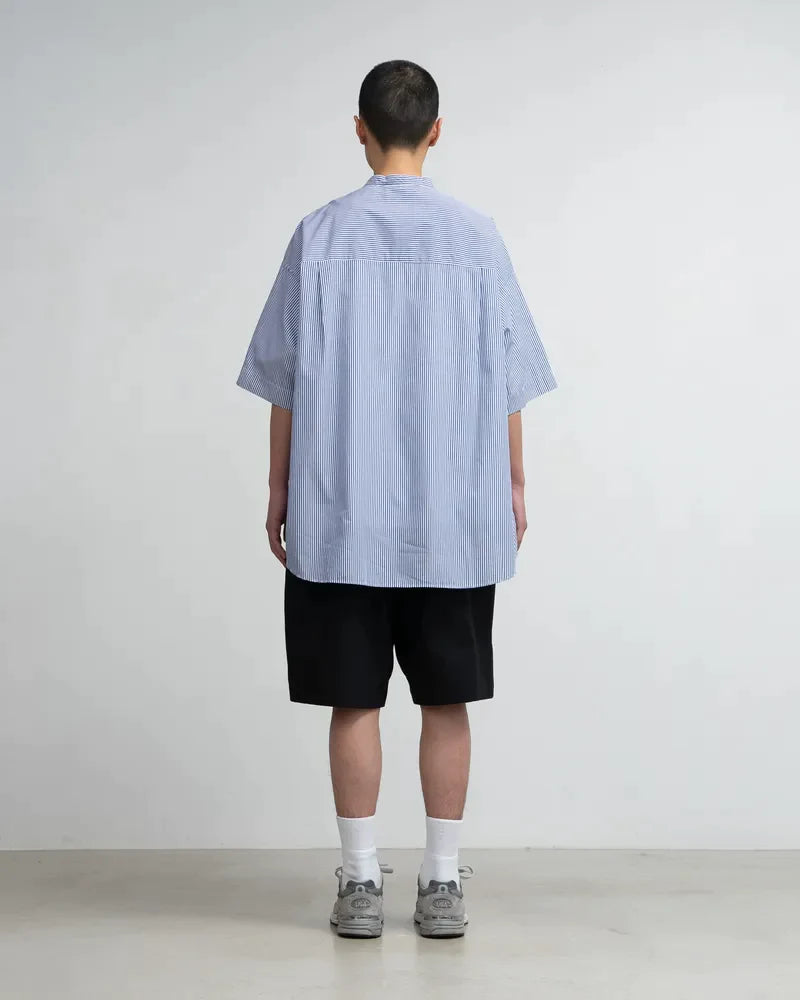 Graphpaper / Broad S/S Oversized Band Collar Shirt (GM241-50004STB) (24SS)