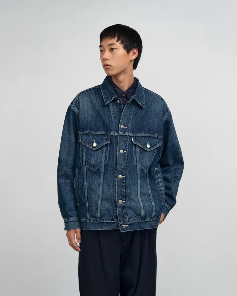 Graphpaper / Selvage Denim Trucker Jacket (GU243-30186DB)