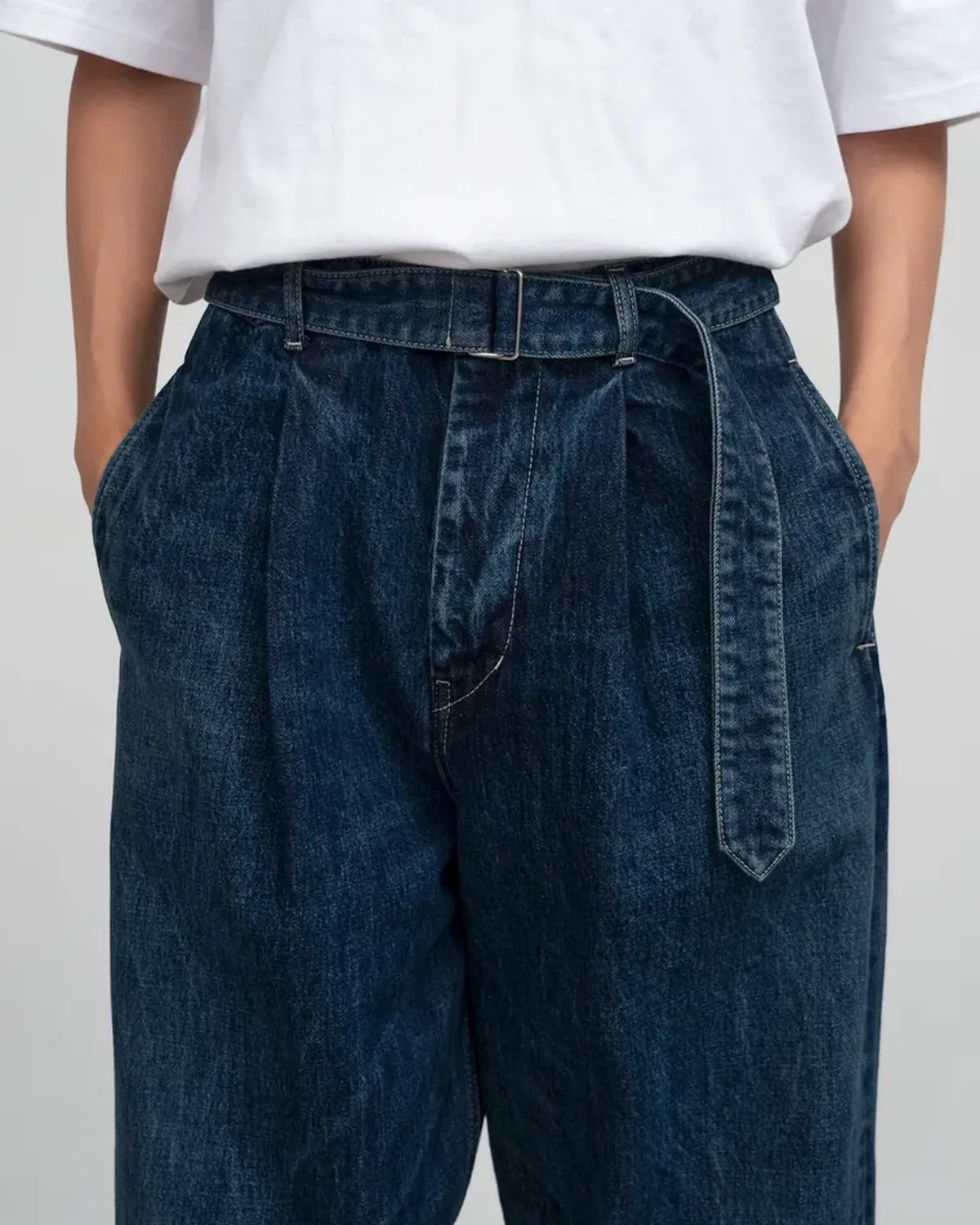 Graphpaper / Selvage Denim Belted Pants (GU253-40064DB)