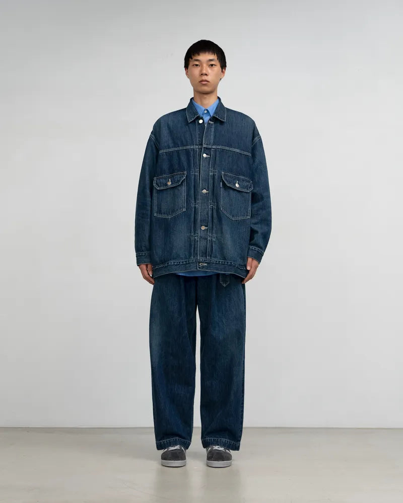 Graphpaper / Selvage Denim Belted Pants (GU243-40192DB)